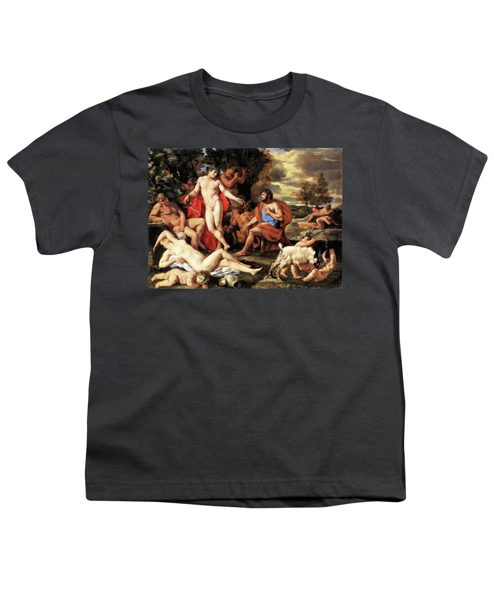 Midas Youth T-Shirt featuring the painting Midas and Bacchus by Nicolas Poussin