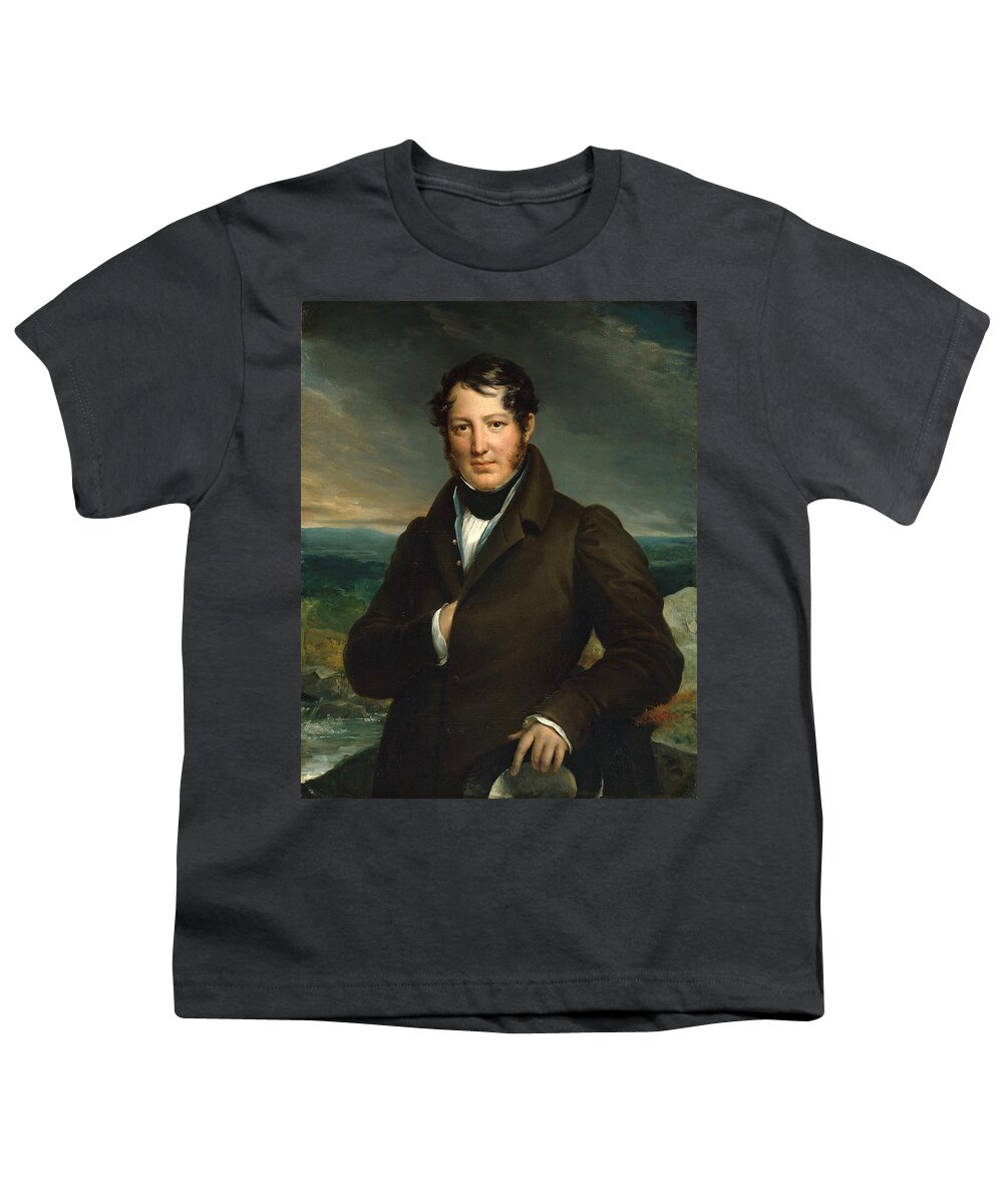 Attributed To Francois Gerard Youth T-Shirt featuring the painting Monsieur Tortoni by Attributed to Francois Gerard