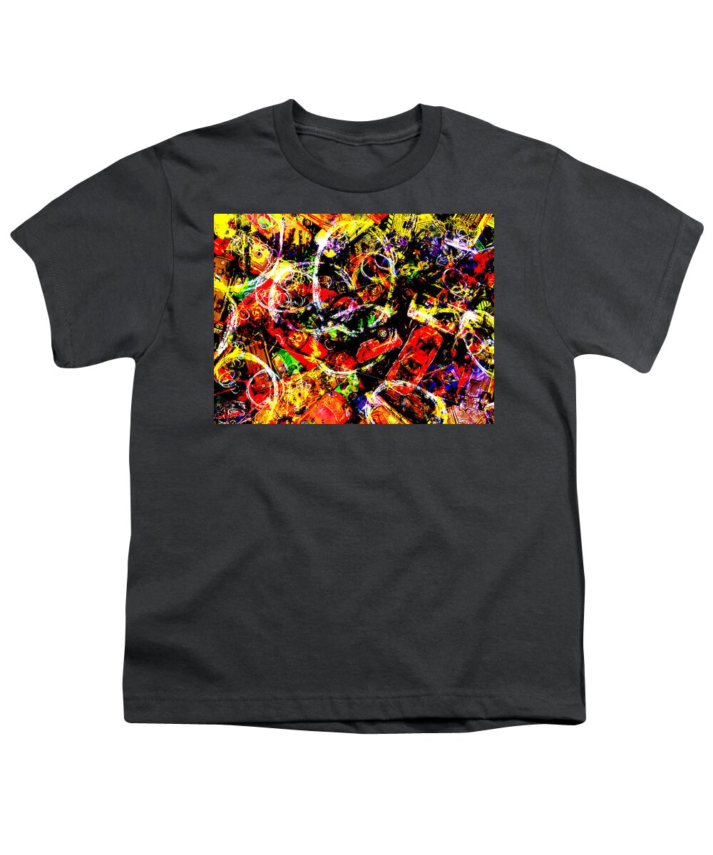 Abstract Youth T-Shirt featuring the digital art Morning Commute by Sandra Selle Rodriguez