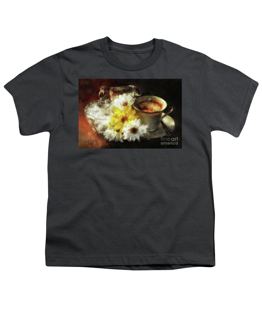 Still Life Youth T-Shirt featuring the digital art Morning Has Broken by Lois Bryan
