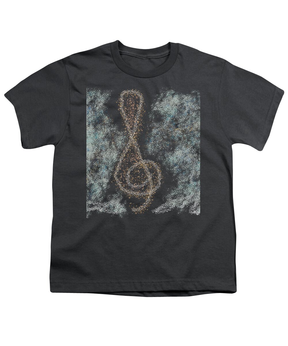 Music Youth T-Shirt featuring the digital art Music soothes the soul by Bentley Davis