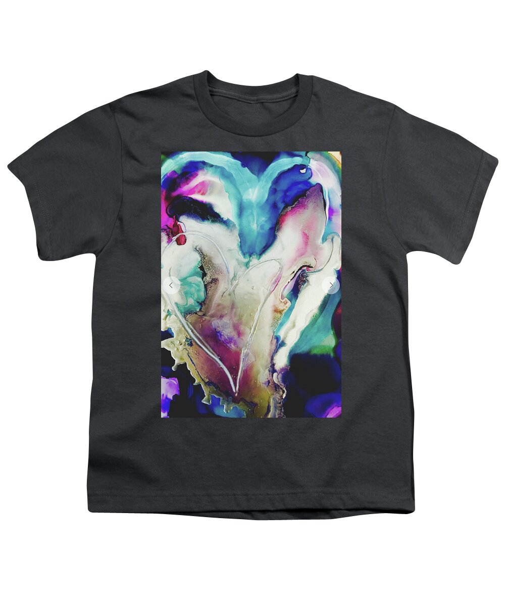 Valentine’s Day Youth T-Shirt featuring the painting My Heart by Tommy McDonell