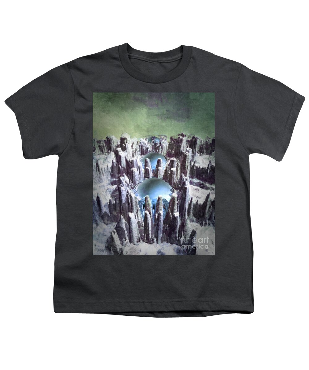 Spheres Youth T-Shirt featuring the photograph Mysterious Blue Spheres by Phil Perkins