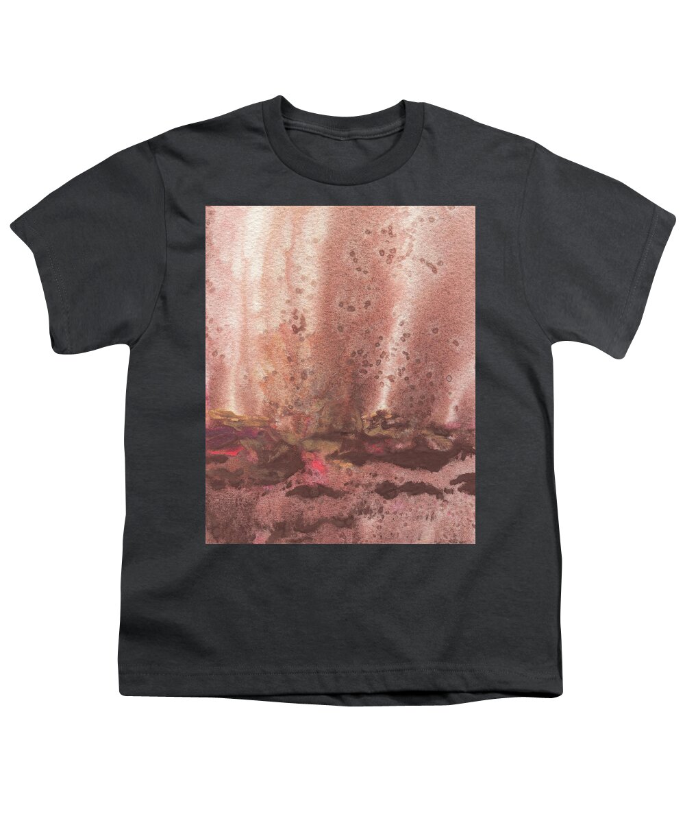 Mist Youth T-Shirt featuring the painting Mystic Landscape Abstract Watercolor II by Irina Sztukowski