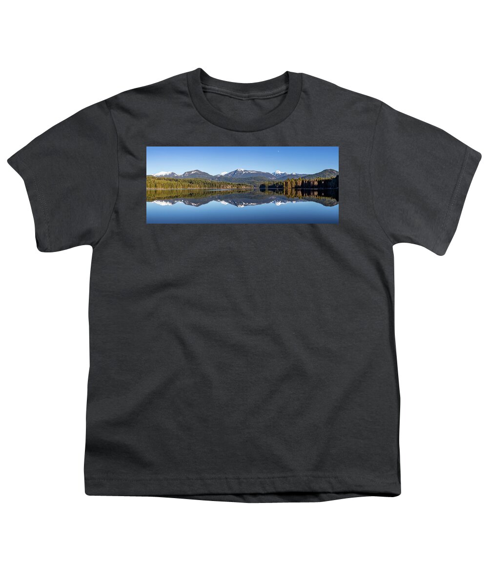 British Columbia Youth T-Shirt featuring the photograph Nanton Lake Panorama by Celine Pollard