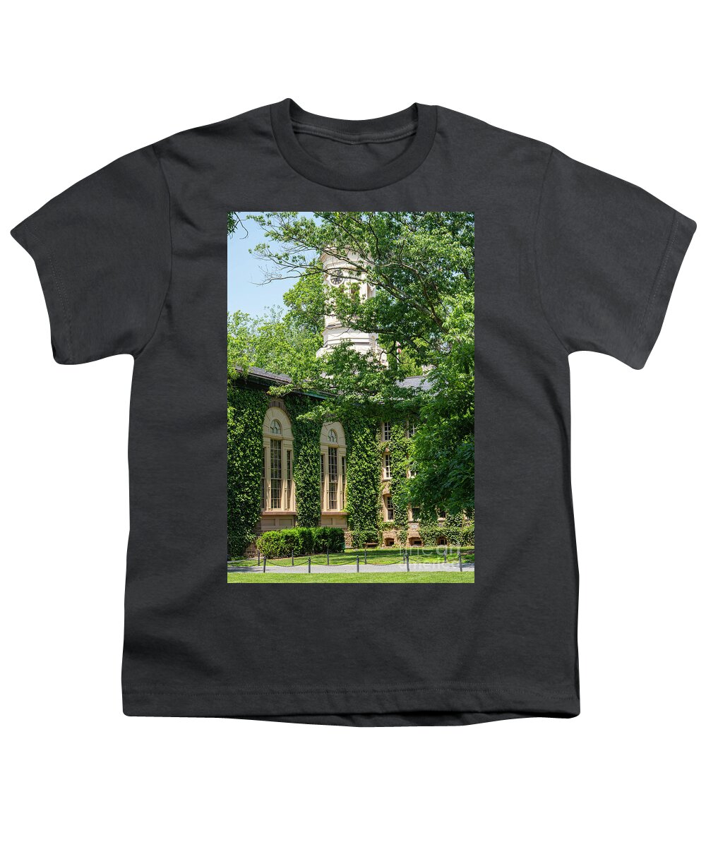 Princeton Youth T-Shirt featuring the photograph Nassau Hall Windows and Tower by Bob Phillips