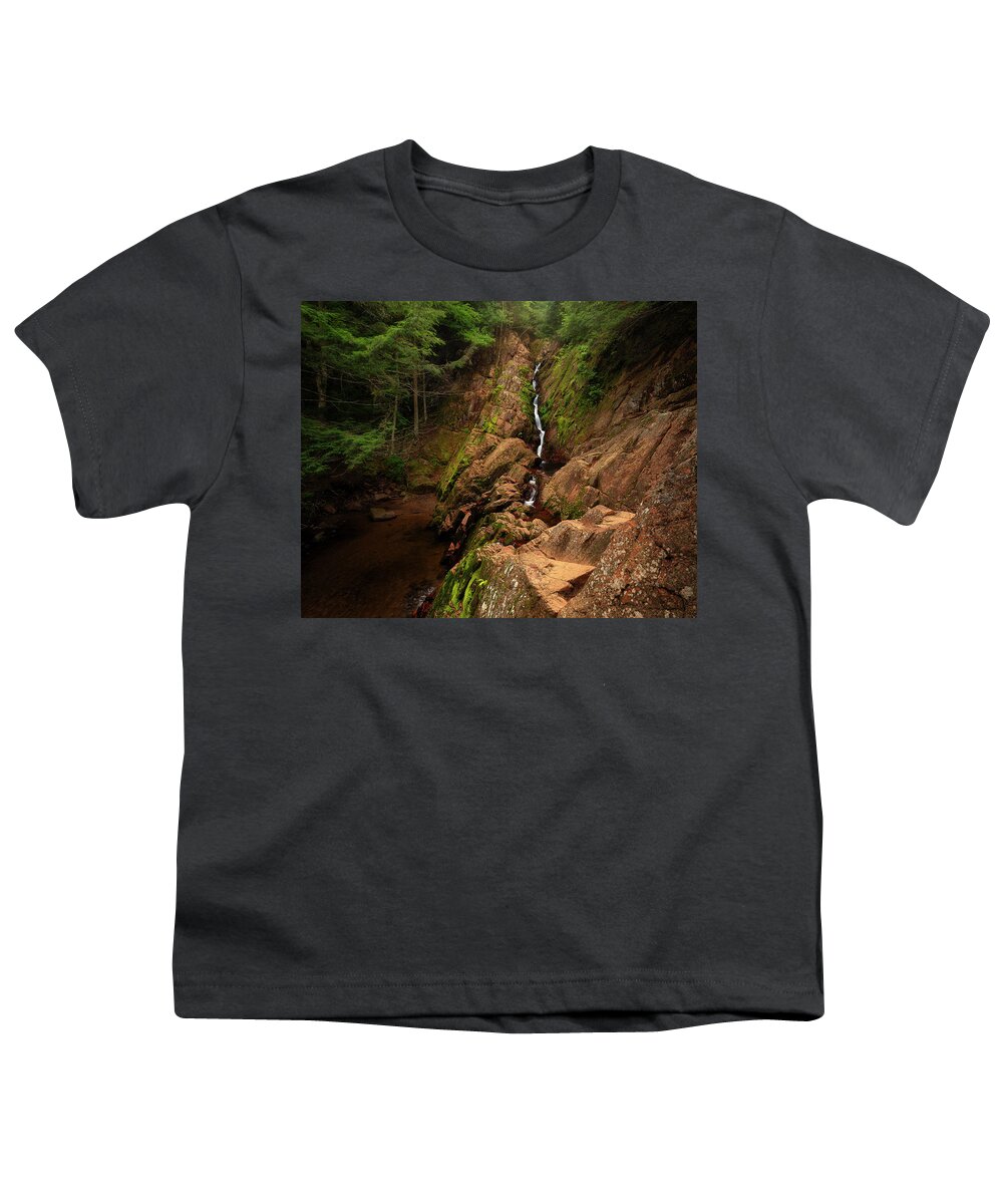 Waterfall Youth T-Shirt featuring the photograph Nature Carves by Nate Brack