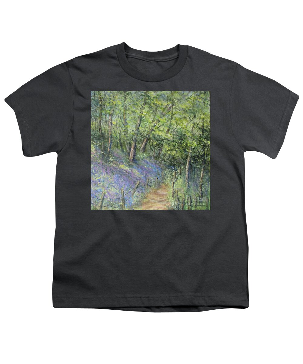 Woodland Youth T-Shirt featuring the painting Nature Walk by Valerie Travers