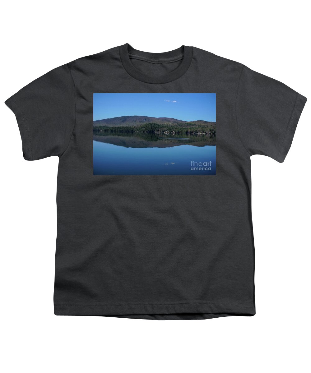 Loon Youth T-Shirt featuring the photograph Newfound Reflections Home of the Loons by Xine Segalas