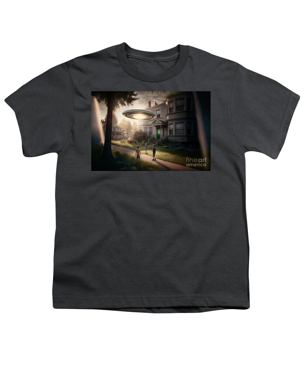 Night Youth T-Shirt featuring the mixed media Night Games VI by Jay Schankman