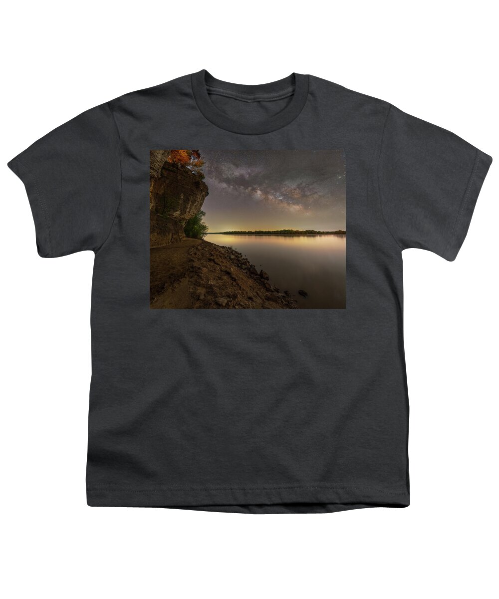 Nightscape Youth T-Shirt featuring the photograph Night Over the Ohio by Grant Twiss