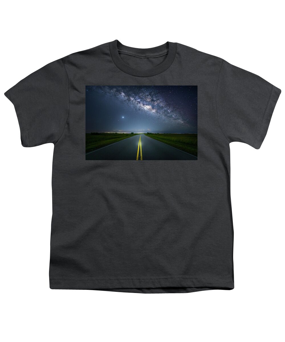 Milky Way Youth T-Shirt featuring the photograph Night Ride by Mark Andrew Thomas