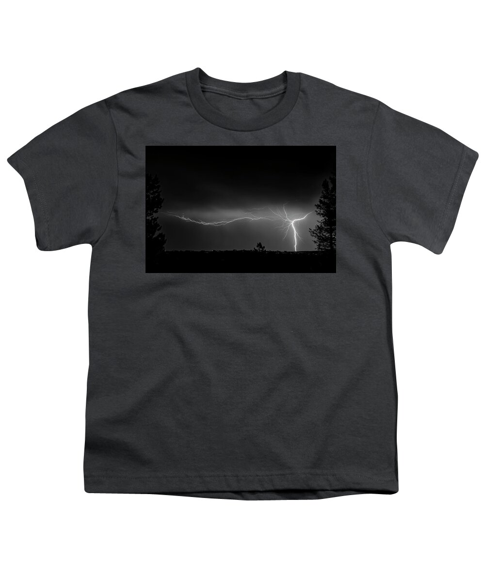 Lightening Youth T-Shirt featuring the photograph Night Strike by Dawn Key