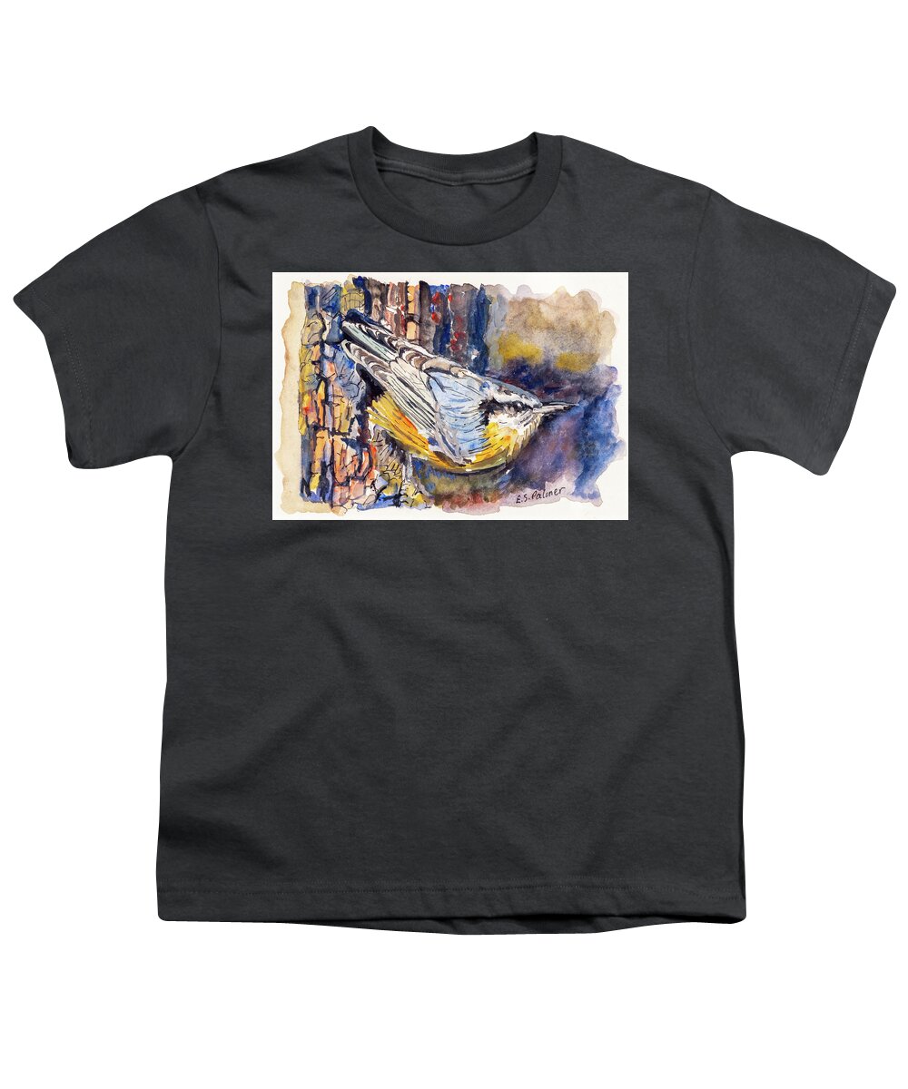 Bird Youth T-Shirt featuring the painting Nuthatch by Elizabeth Palmer