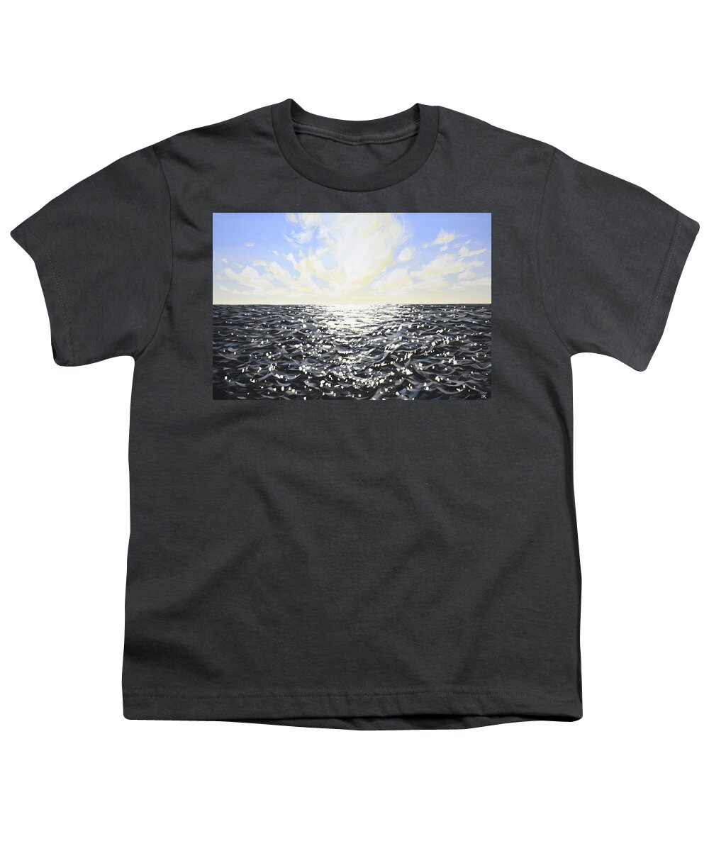 море Youth T-Shirt featuring the painting 	Ocean 100. by Iryna Kastsova