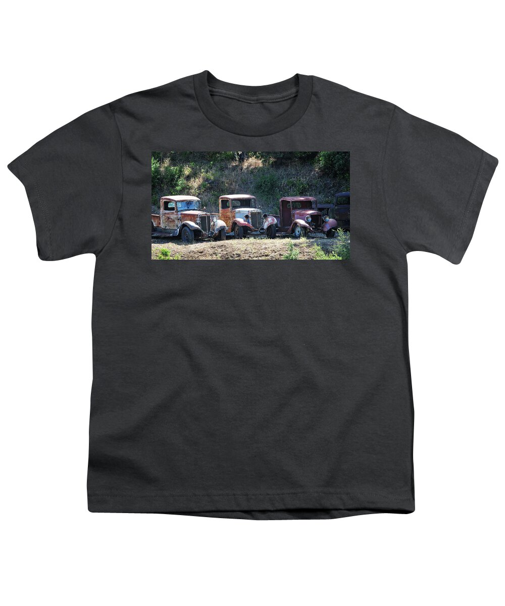 Trucks Youth T-Shirt featuring the photograph Old Timers by Lynn Bauer