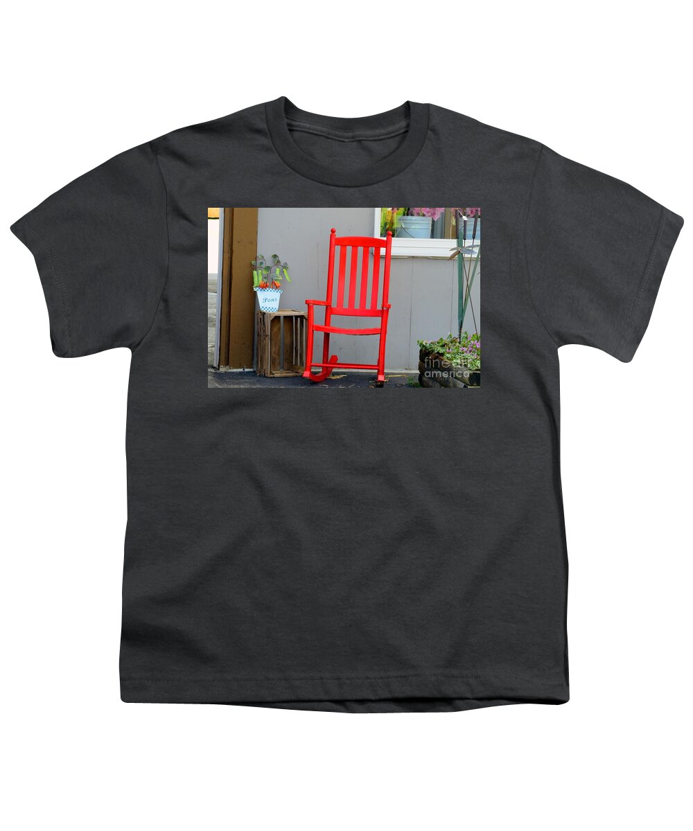Art Youth T-Shirt featuring the photograph On the porch by Action