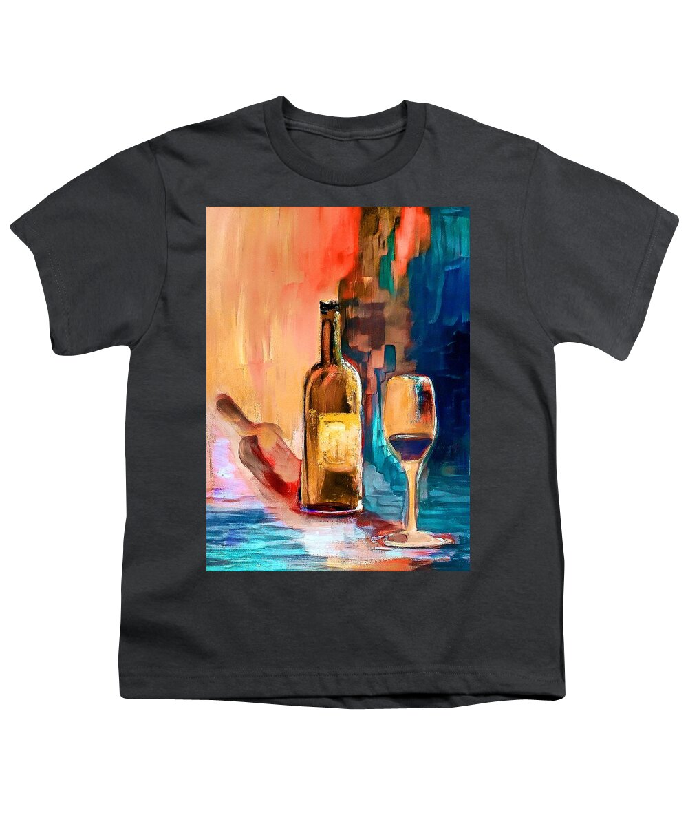 Wine Youth T-Shirt featuring the painting One Only Please by Lisa Kaiser