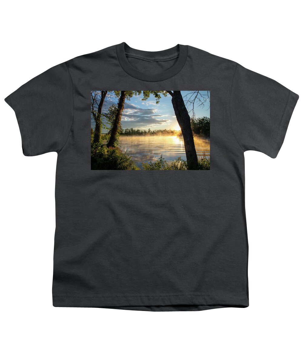 Sunrise Youth T-Shirt featuring the photograph Oneida River Sunrise by Rod Best
