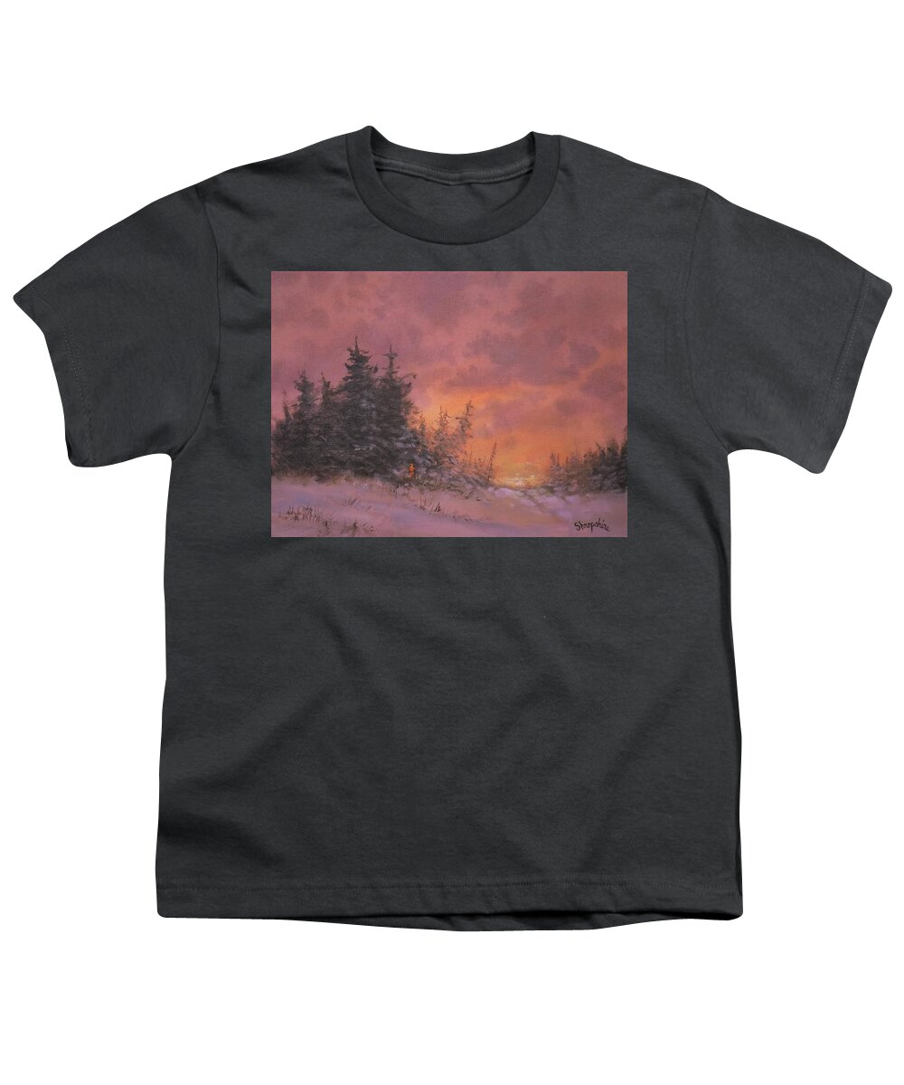 Sunrise Youth T-Shirt featuring the painting Opening Day by Tom Shropshire