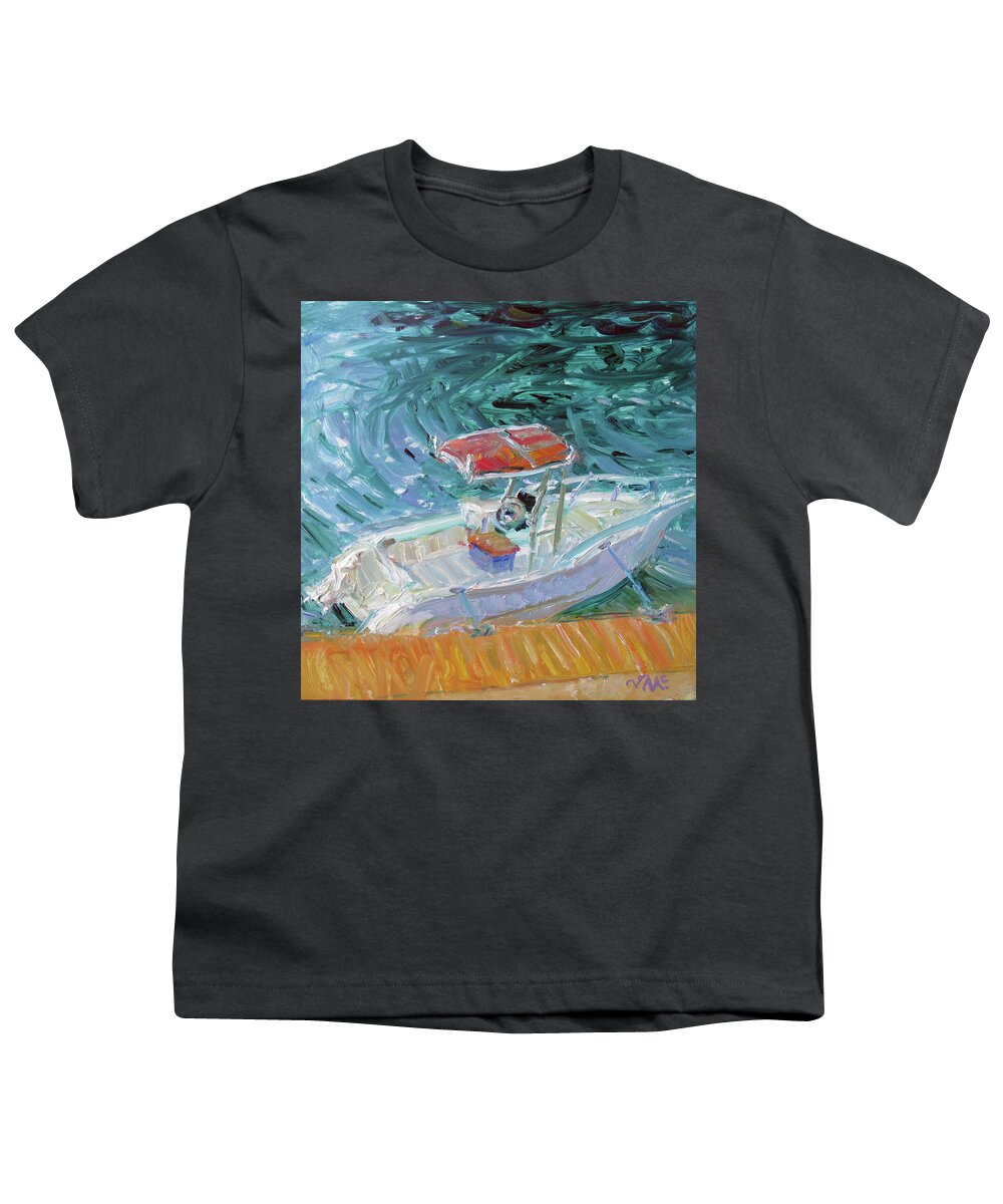 Boat Youth T-Shirt featuring the painting Orange Top by John McCormick