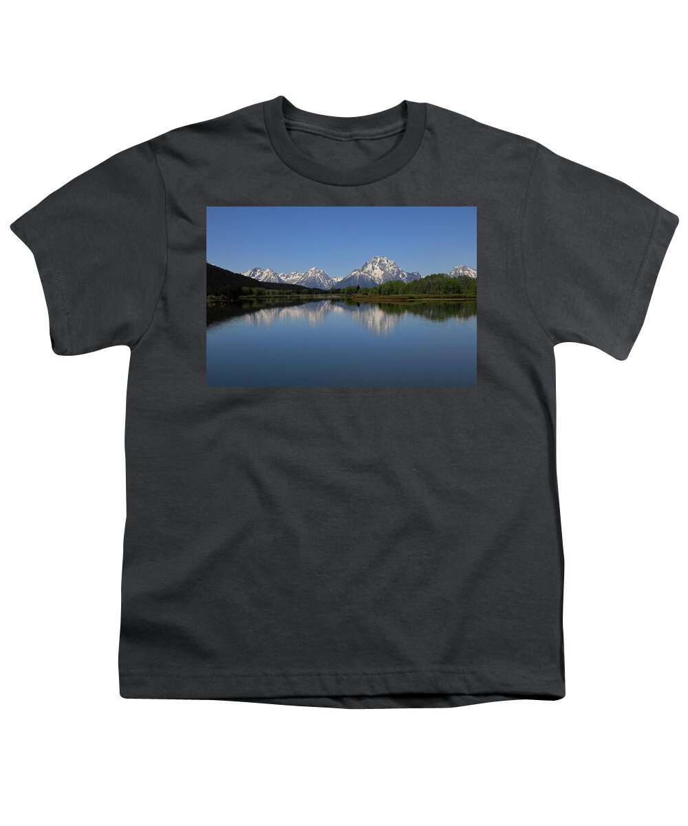 Oxbow Bend Youth T-Shirt featuring the photograph Grand Teton - Oxbow Bend - Snake River 2 by Richard Krebs
