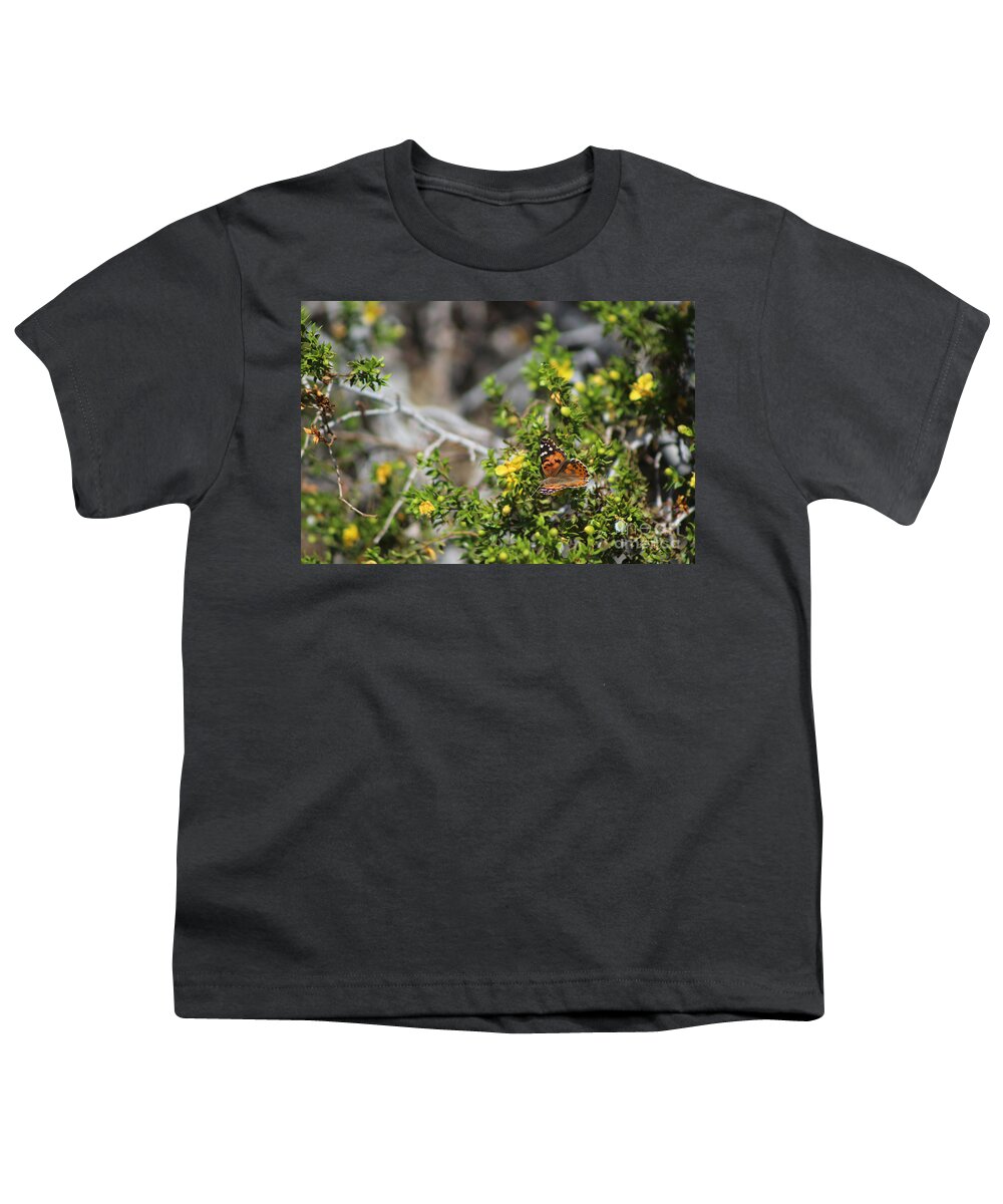 Painted Lady Youth T-Shirt featuring the photograph Painted Lady in Coachella Valley Wildlife Preserve by Colleen Cornelius