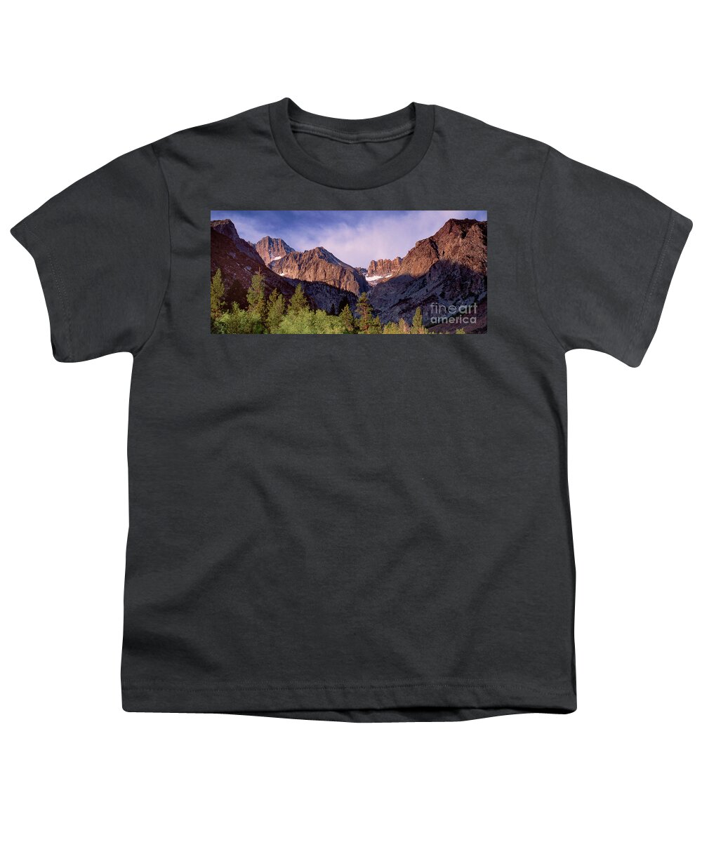Dave Welling Youth T-Shirt featuring the photograph Panoramic View Middle Palisades Glacier Eastern Sierra by Dave Welling