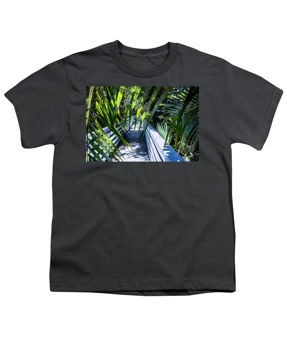 Plant Youth T-Shirt featuring the photograph Peeking Through The Palms by Blair Damson