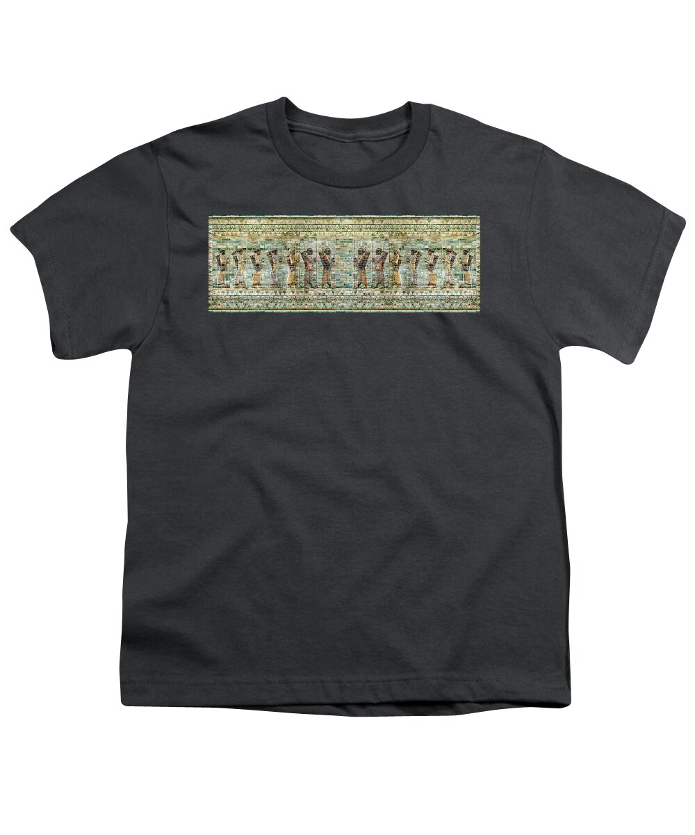 Persian Immortals Frieze Youth T-Shirt featuring the photograph Persian Immortals Frieze by Weston Westmoreland