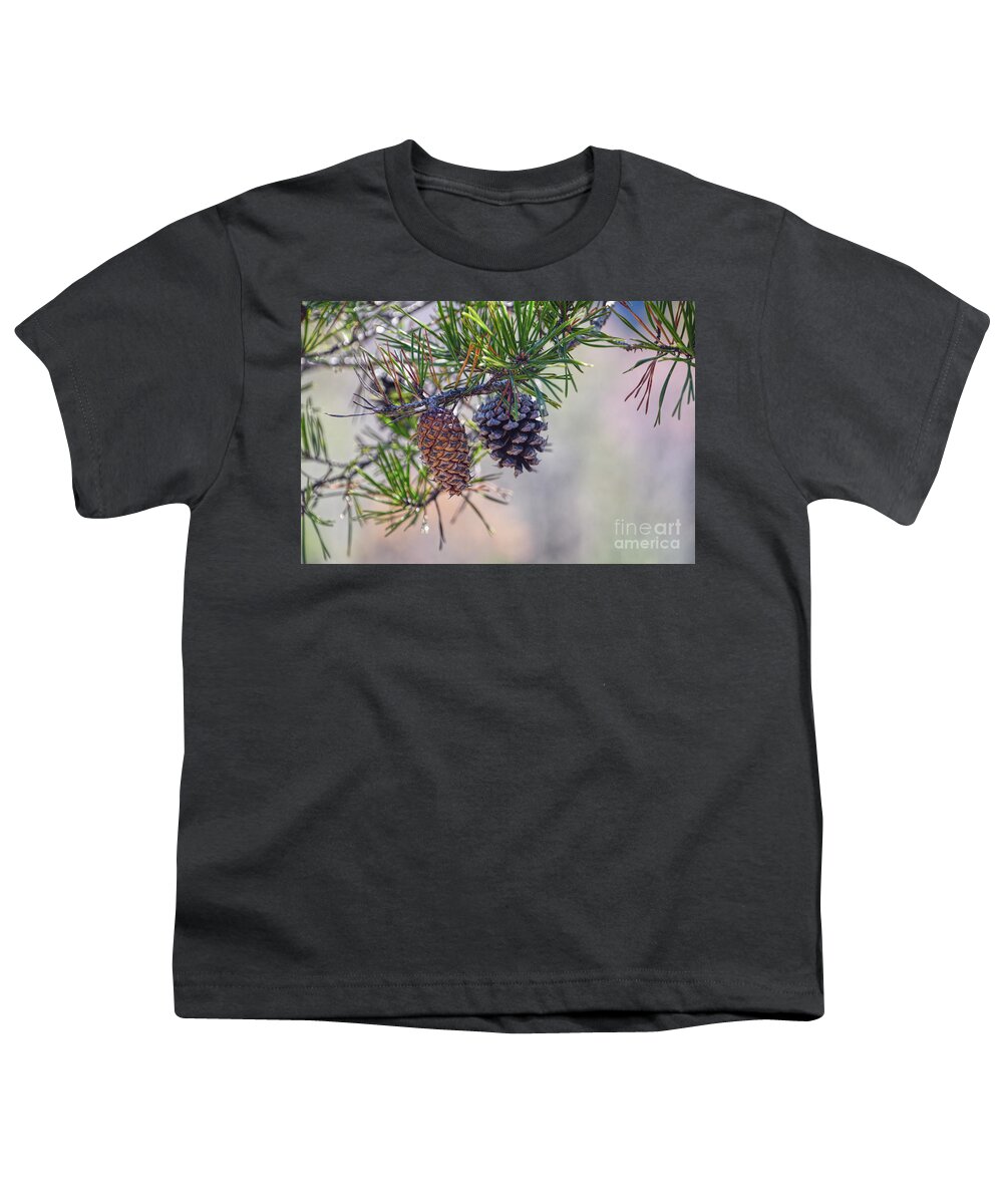 Nature Youth T-Shirt featuring the photograph Pine Cones by Phil Perkins