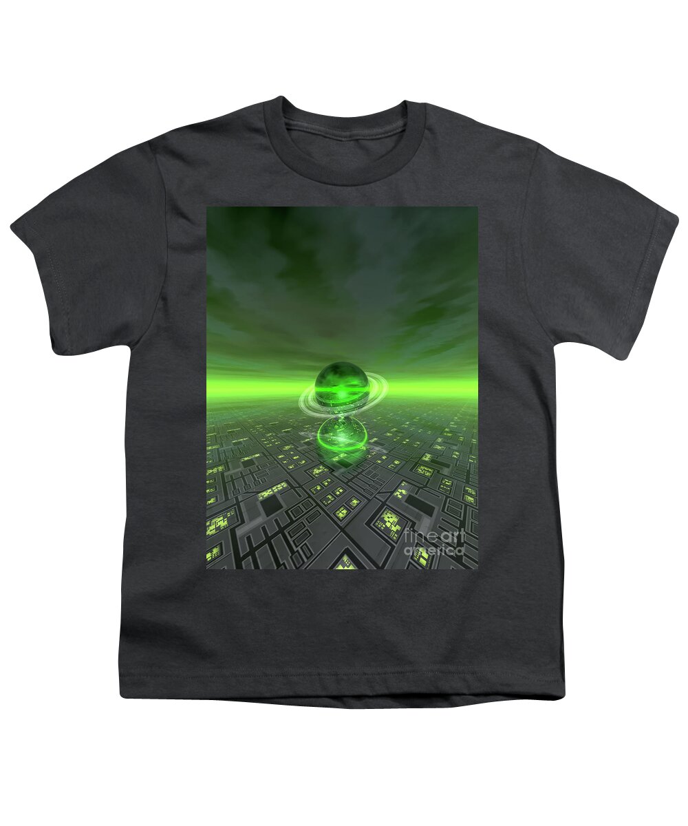 Saturn Youth T-Shirt featuring the digital art Planetary Reflections by Phil Perkins