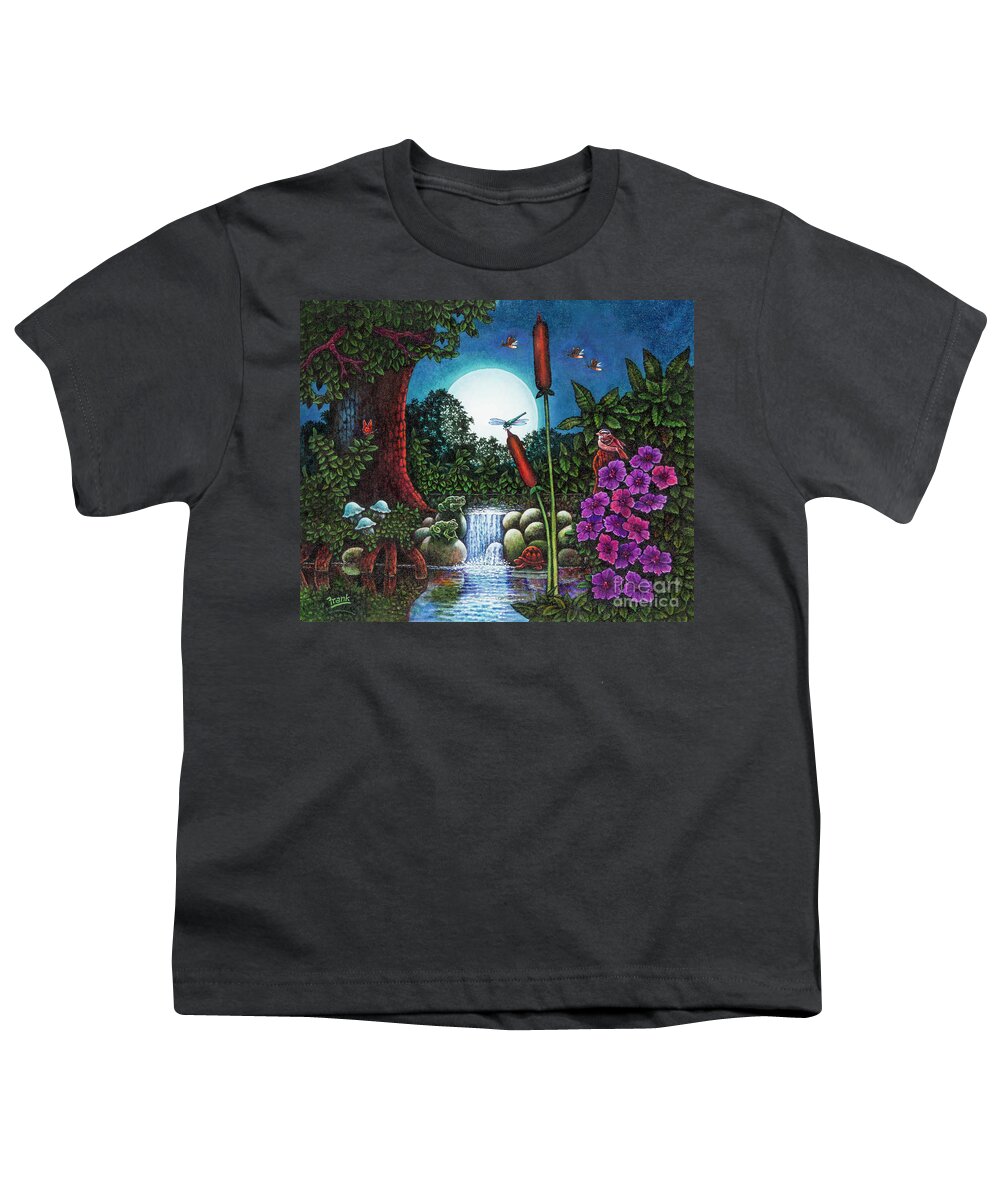 Dragonfly Youth T-Shirt featuring the painting Pool Party by Michael Frank