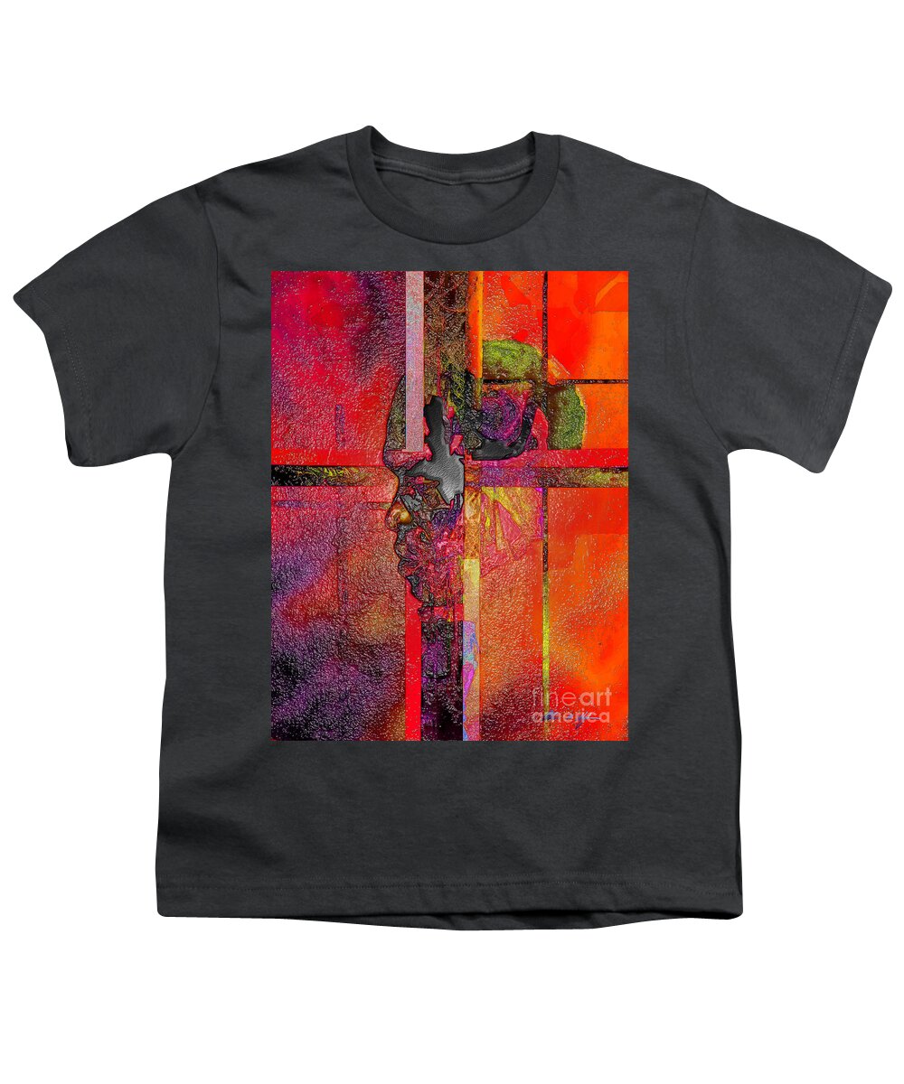 Portraits Of The Cross Youth T-Shirt featuring the digital art Portraits of the Cross 4 by Aldane Wynter