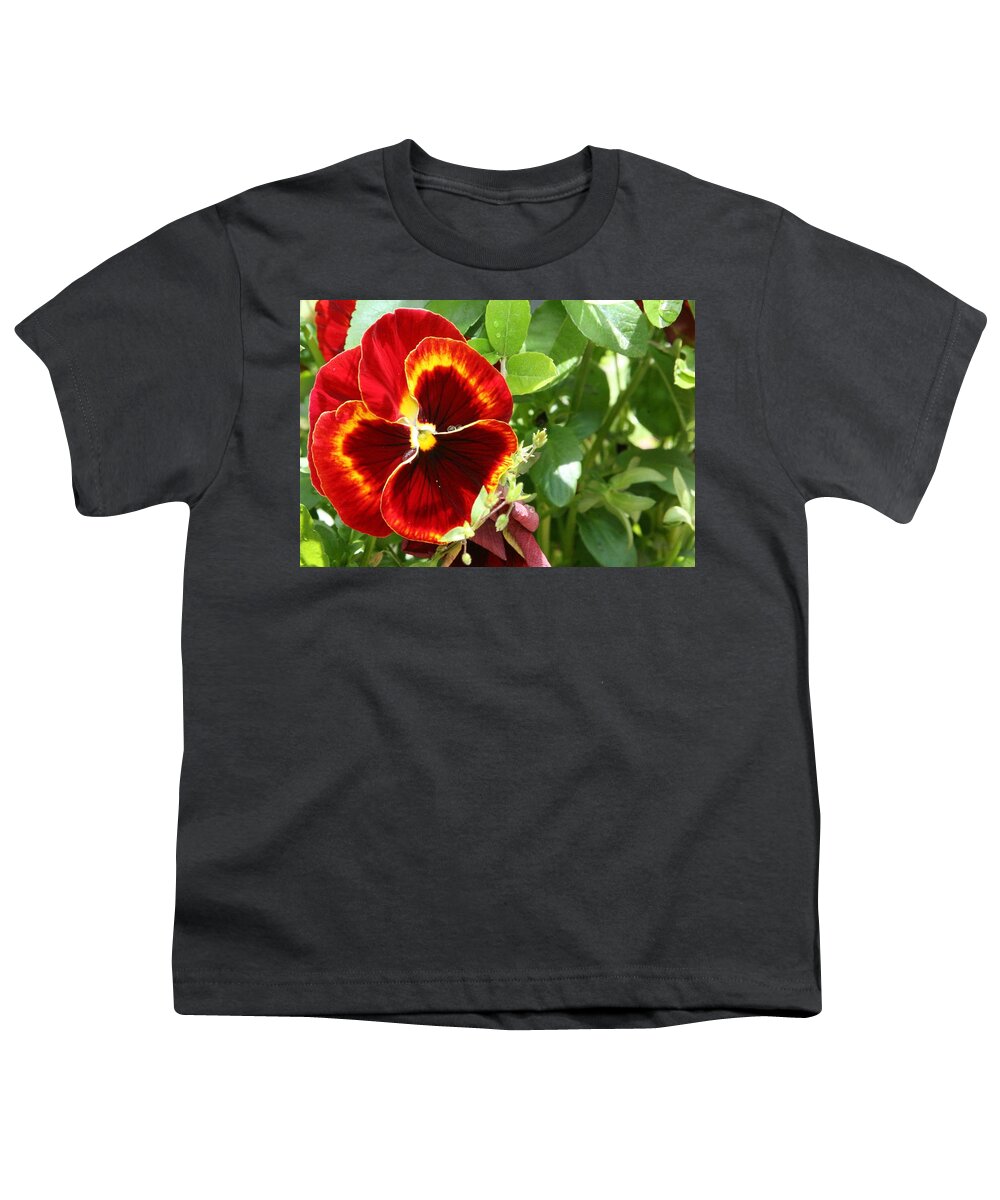 Flowers Youth T-Shirt featuring the photograph Pretty red flower by Christopher Rowlands