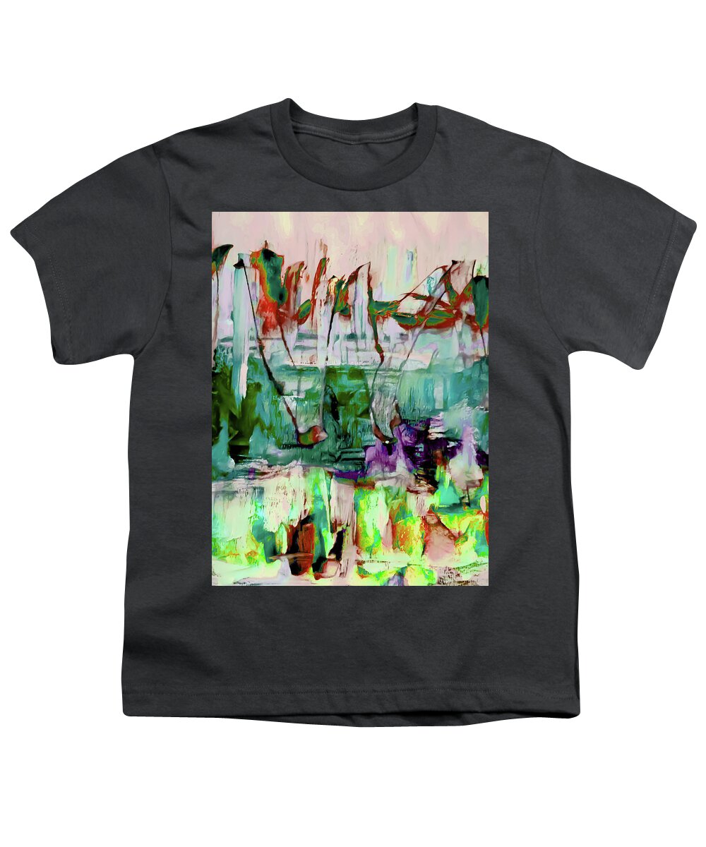 Green Youth T-Shirt featuring the painting Project Green Concept by Lisa Kaiser