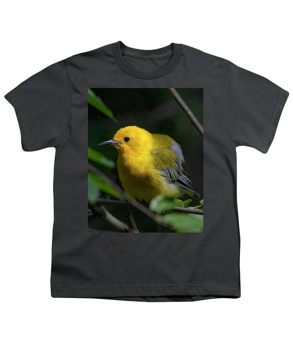 Nature Youth T-Shirt featuring the photograph Prothonotary Warbler DSB0396 by Gerry Gantt