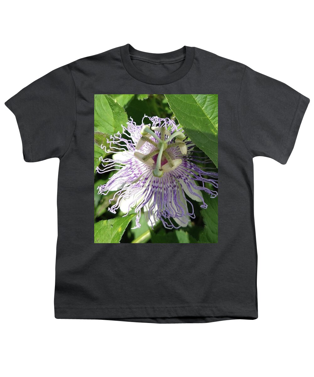 Passion Flower Youth T-Shirt featuring the photograph Purple Passion by Kim Galluzzo