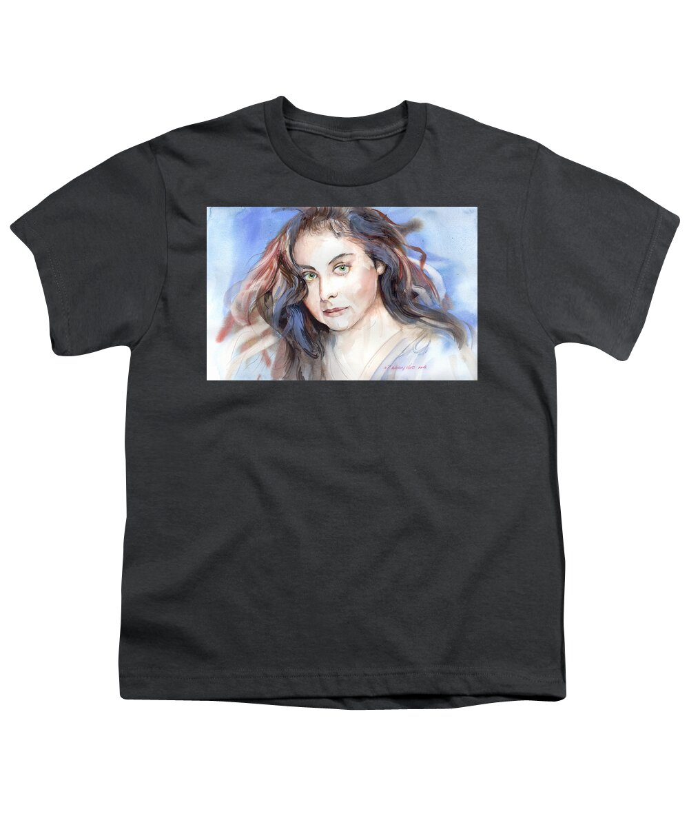 Portrait Youth T-Shirt featuring the painting Raquel by P Anthony Visco