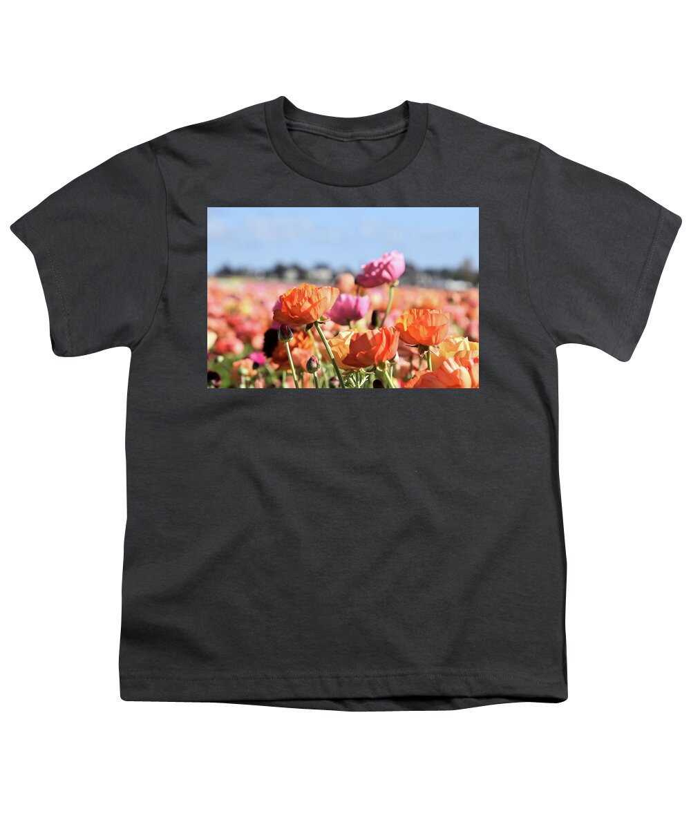 Ranunculus Youth T-Shirt featuring the photograph Reaching for the Sky by Christina McGoran