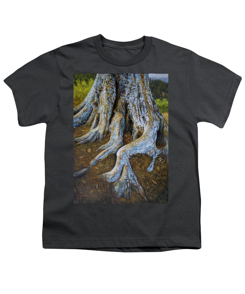 Tree Youth T-Shirt featuring the painting Reaching Out by Hone Williams