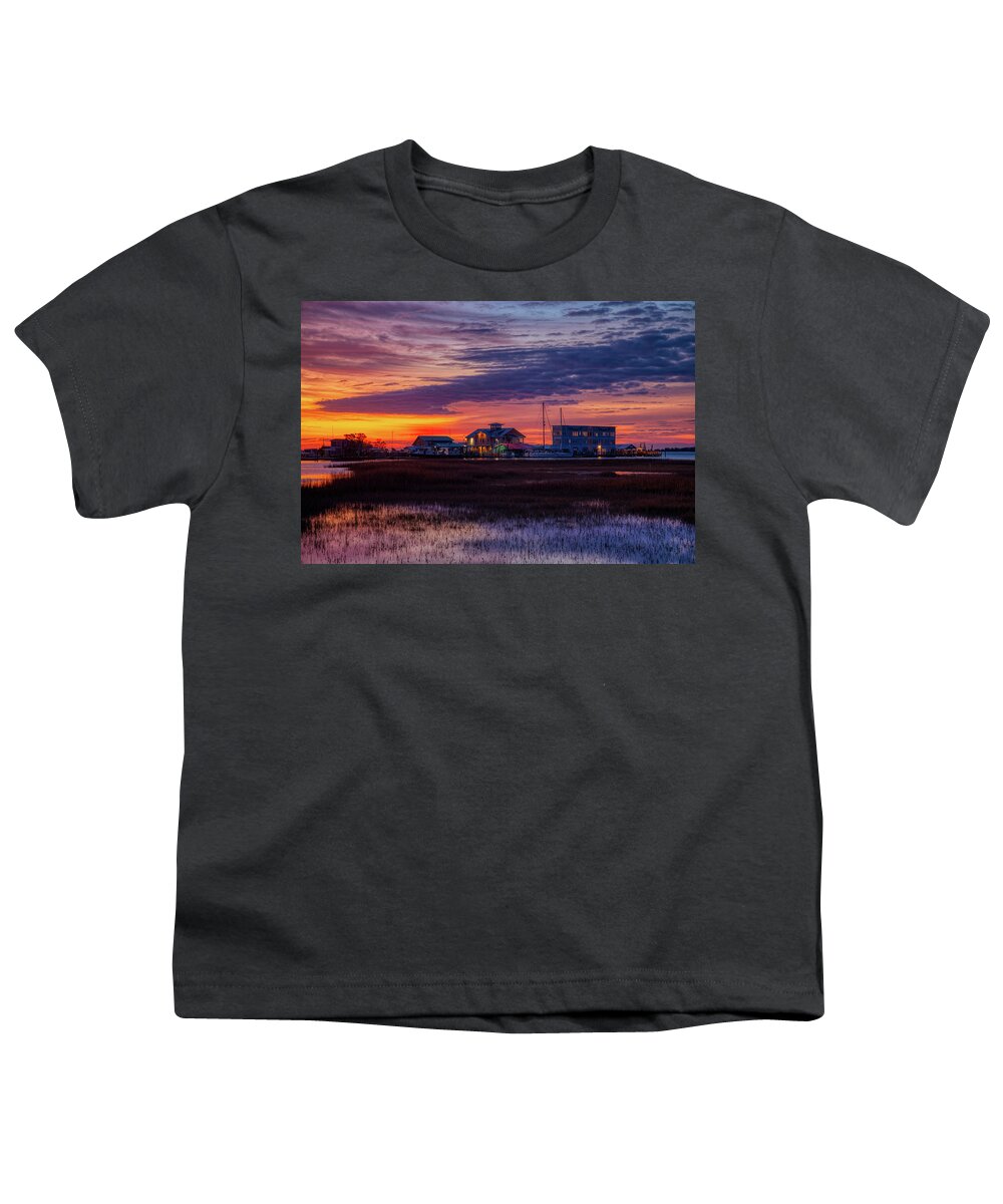 Southport Youth T-Shirt featuring the photograph Red sunrise by Nick Noble