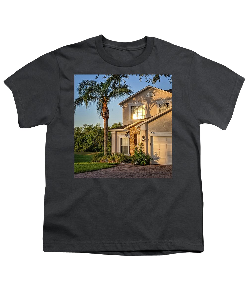 Building Youth T-Shirt featuring the photograph Reflection on Florida Living by Portia Olaughlin