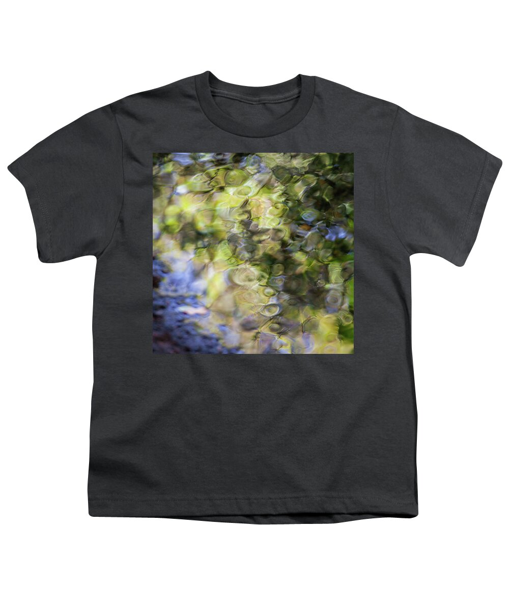 Reflective Abstract Water Youth T-Shirt featuring the photograph Reflective abstract water by Donald Kinney