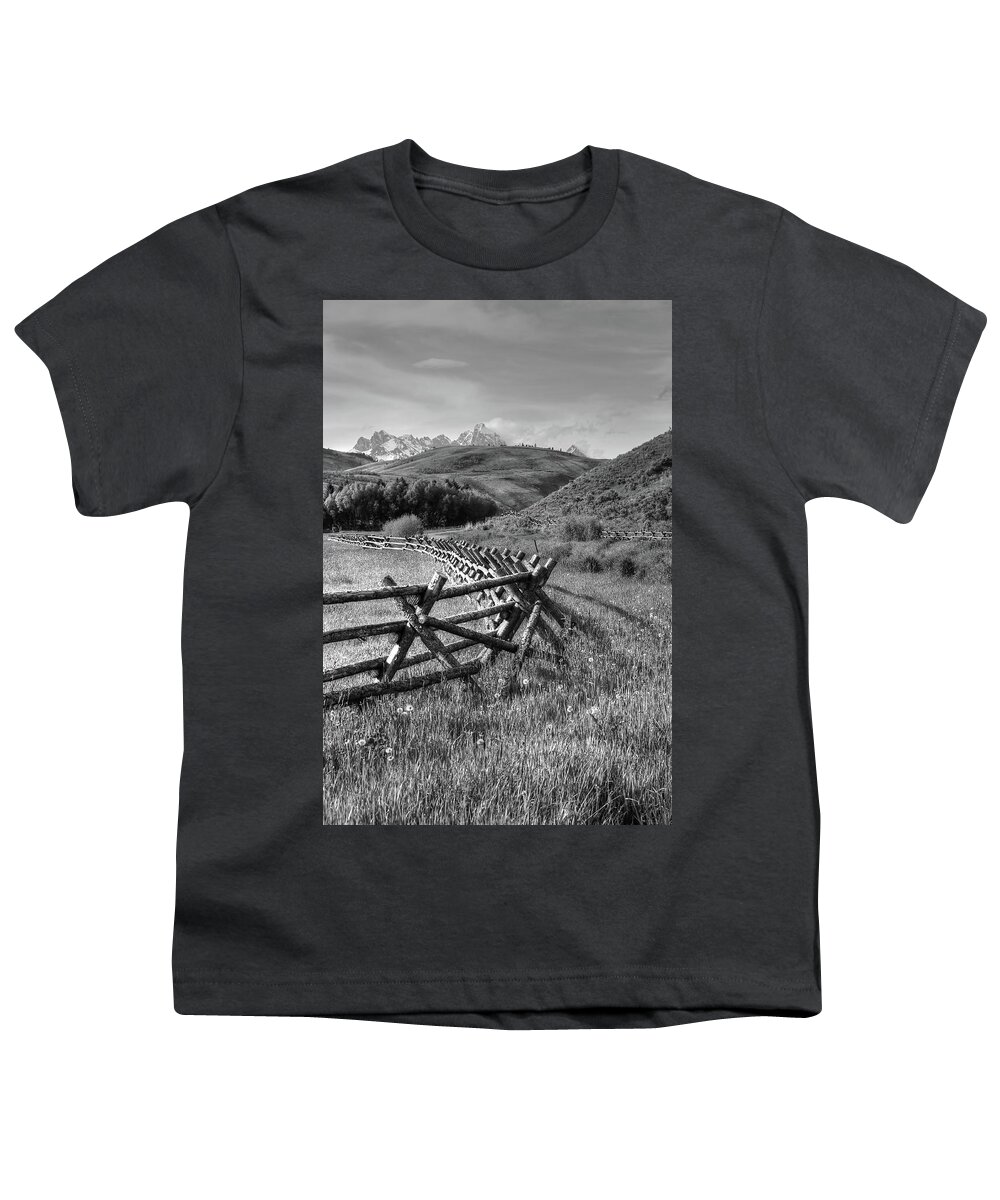 Wyoming Youth T-Shirt featuring the photograph Road To Tetons by Randall Dill