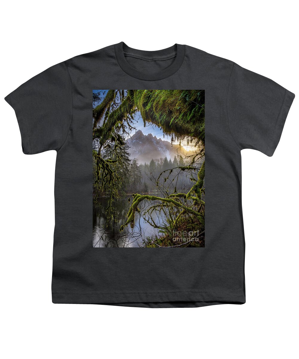 America Youth T-Shirt featuring the photograph Russian Butte sunrise by Inge Johnsson