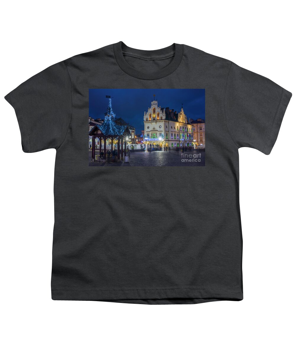 Advent Youth T-Shirt featuring the photograph Rzeszow, Poland, Christmas 2019 by Juli Scalzi