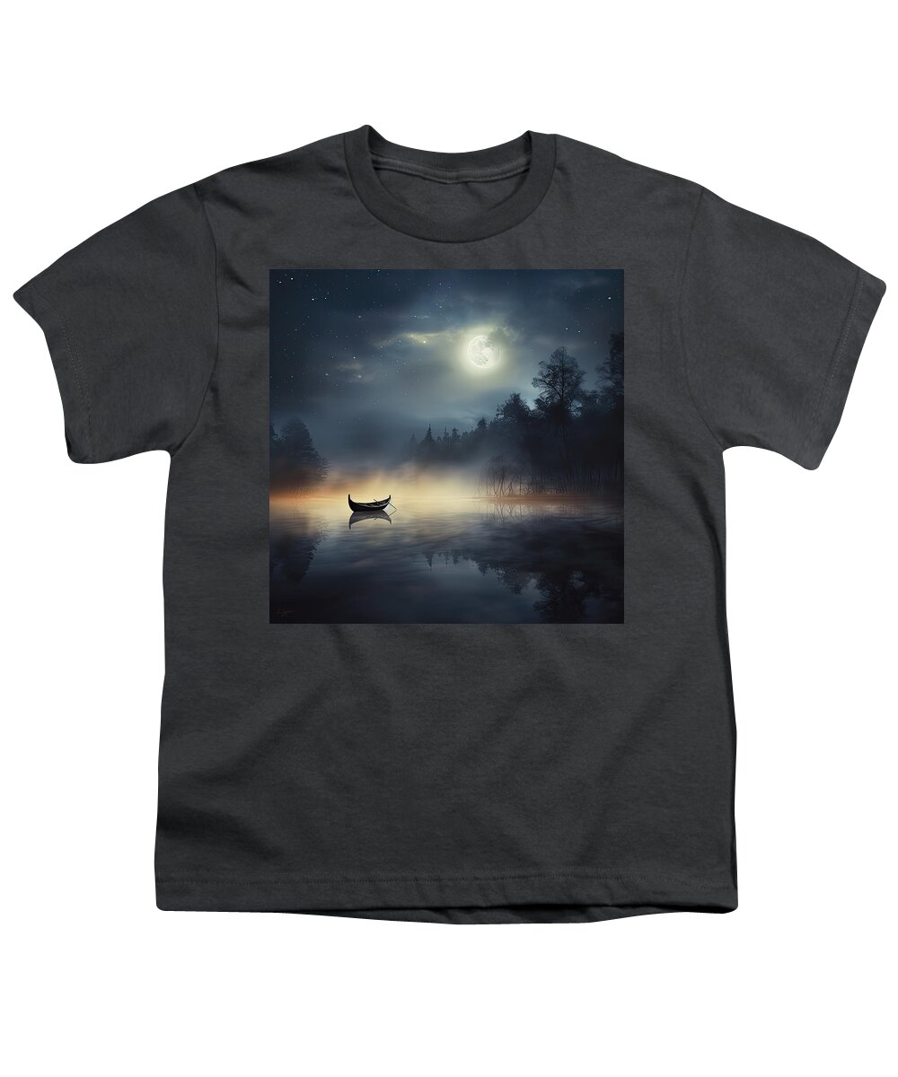 Mystery Art Youth T-Shirt featuring the photograph Sailing Solitude by Lourry Legarde