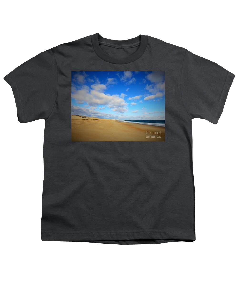 Salisbury Beach Youth T-Shirt featuring the photograph Salisbury Beach in December by Eunice Miller