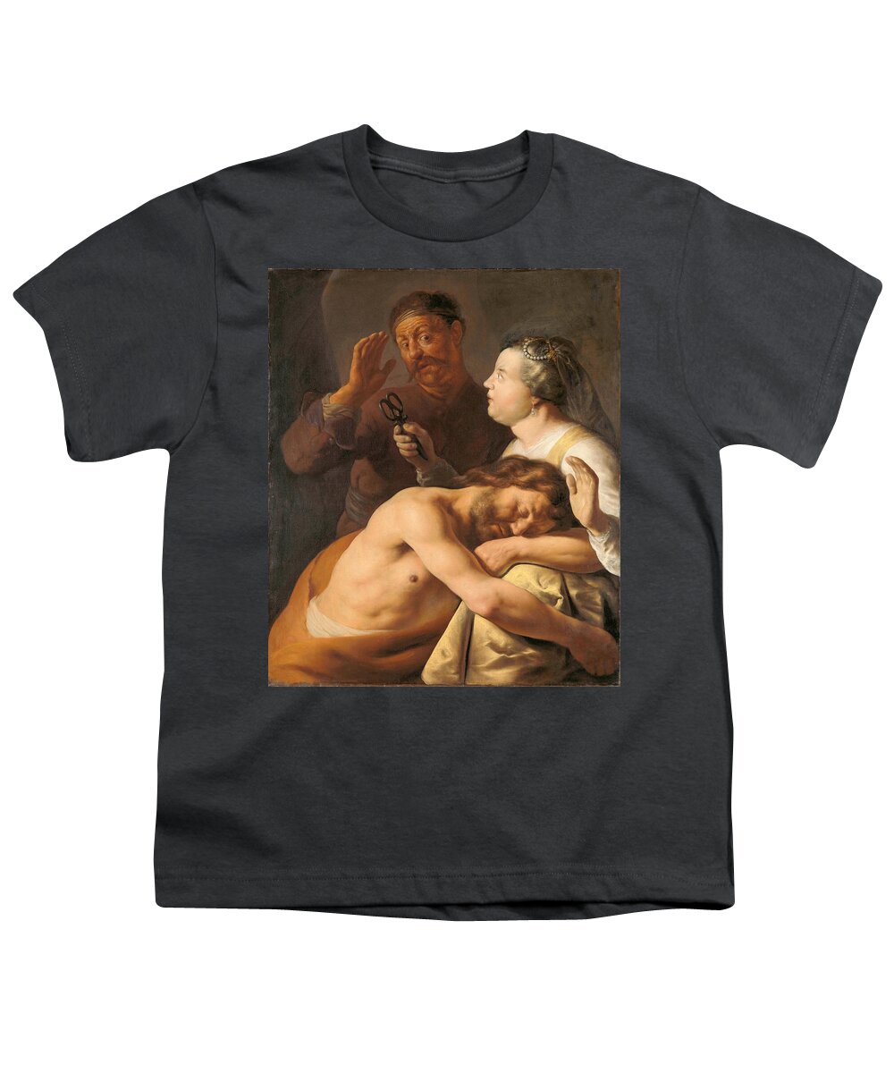 Jan Lievens Youth T-Shirt featuring the painting Samson and Delilah by Jan Lievens
